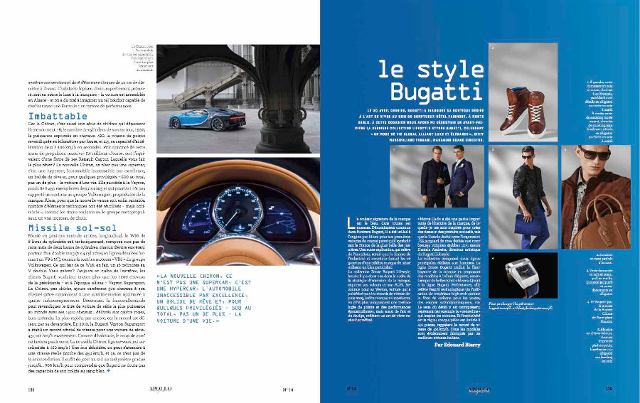 Bel article sur Bugatti dans Apollo Mag!
