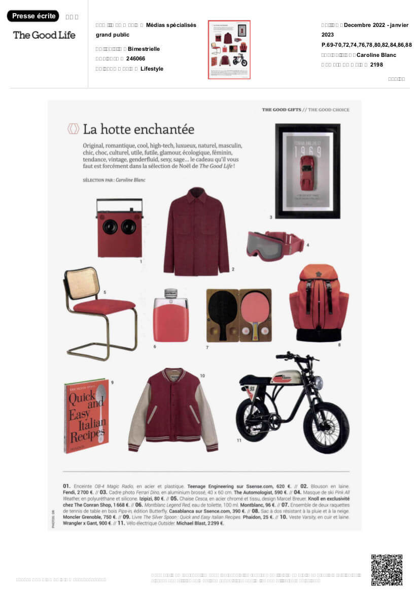 2022-12-04-THE GOOD LIFE-Decembre 2022 - janvier 2023-10000000064174275 copie MAISON BRONZINI - Communiqué de presse